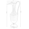 Uniquewise Antique Style 1 Handle Metal Jug Floor Vase for Entryway, Living Room or Dining Room, Large QI004441.L - alternate 3